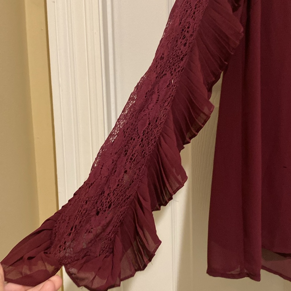 Entro maroon large women's blouse - Picture 2 of 6